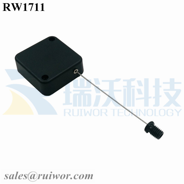Fixed Competitive Price Secure Pull Box - RW1711 Square Security Tether Plus M6x8MM /M8x8MM or Customized Flat Head Screw Cable End – Ruiwor detail pictures