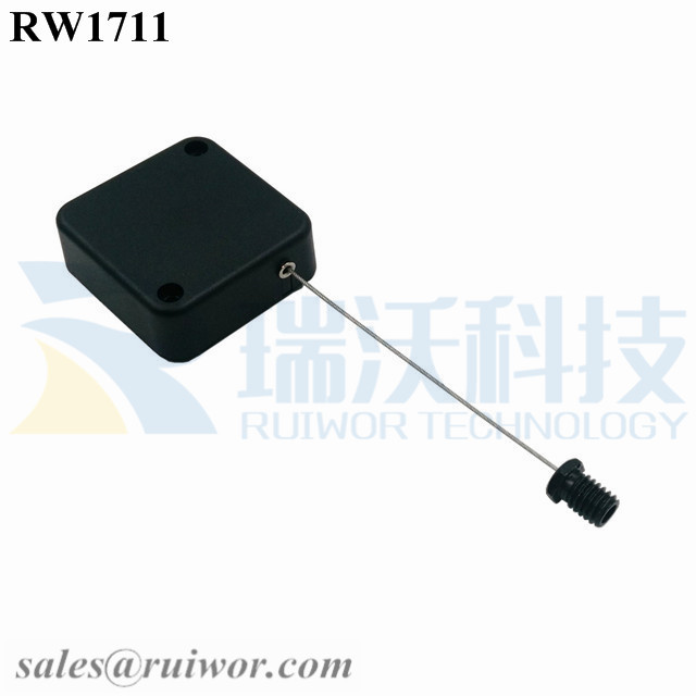 Professional China Security Tether -
 RW1711 Square Security Tether Plus M6x8MM /M8x8MM or Customized Flat Head Screw Cable End – Ruiwor