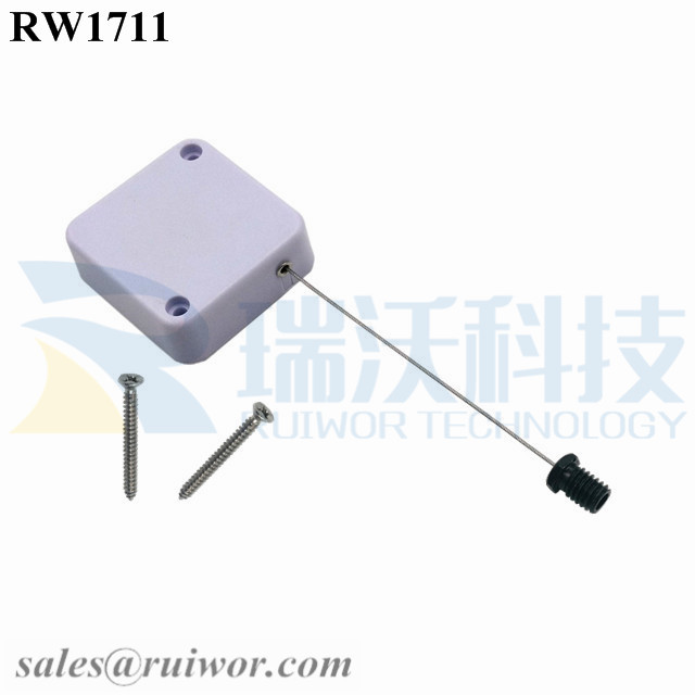 Fixed Competitive Price Secure Pull Box - RW1711 Square Security Tether Plus M6x8MM /M8x8MM or Customized Flat Head Screw Cable End – Ruiwor detail pictures