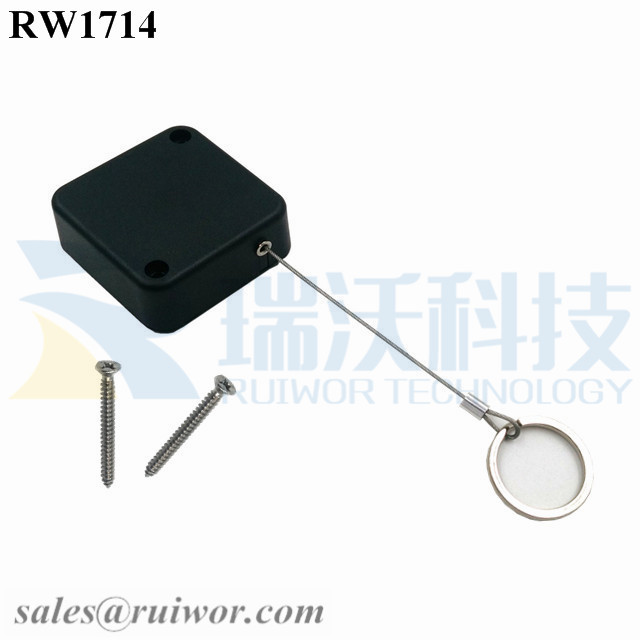 RW1714 Square Security Tether Plus with Demountable Key Ring