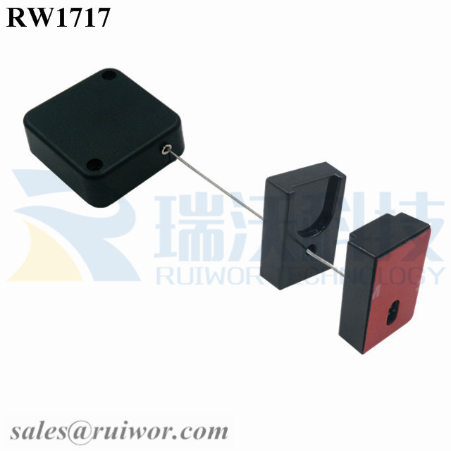 Wholesale Plant Pulleys For Hanging Plants -
 RW1717 Square Security Tether Plus Magnetic Clasps Cable Holder for Cell Phone Security Retail Display – Ruiwor