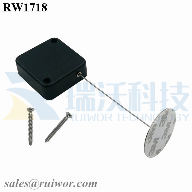 RW1718 Square Security Tether Plus Dia 38mm Circular Sticky metal Plate