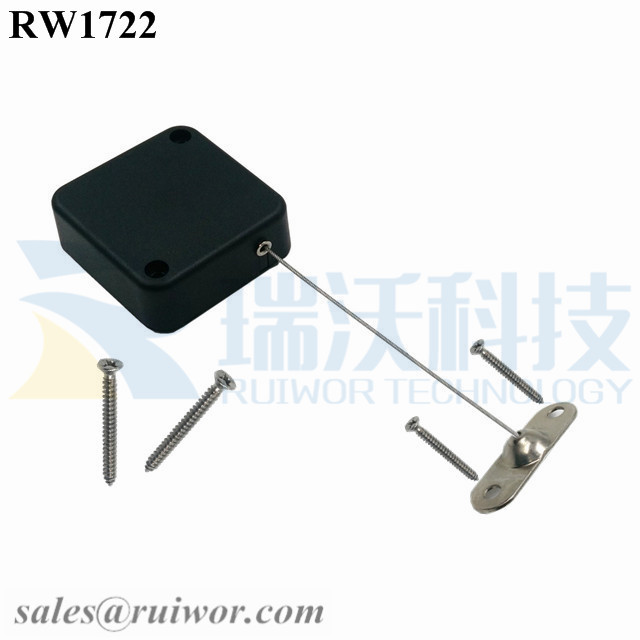 RW1722 Square Security Tether Plus 10x31MM Two Screw Perforated Oval Metal Plate Connector Installed by Screw