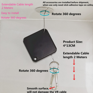 2020 wholesale price Retractable Display Pull Box - RUIWOR RW1724 VR Cable Management System rotate 360 degrees retractable cable length 2 meters – Ruiwor
