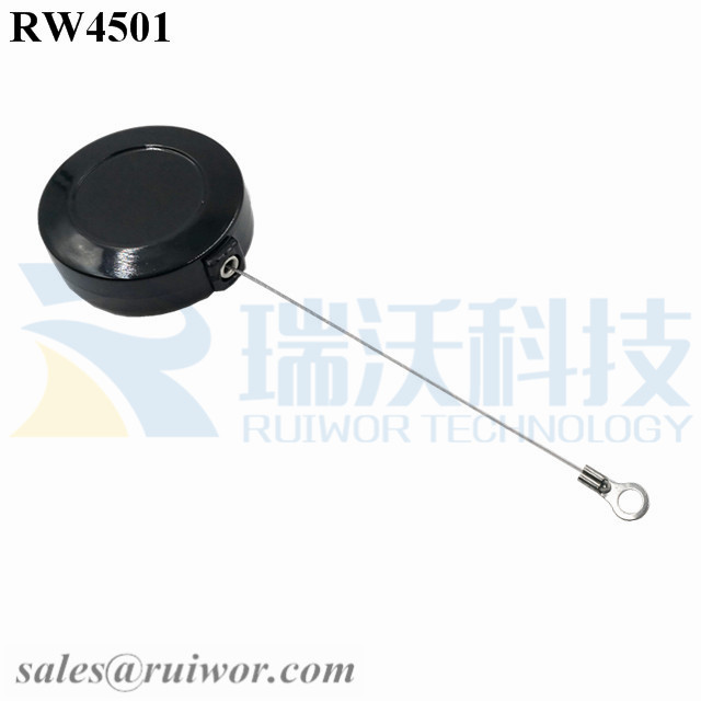 Fixed Competitive Price Secure Pull Box -
 RW4501 Round Mini Display Pull Box with Ring Terminal Inner Hole 3mm 4mm 5mm for Option – Ruiwor