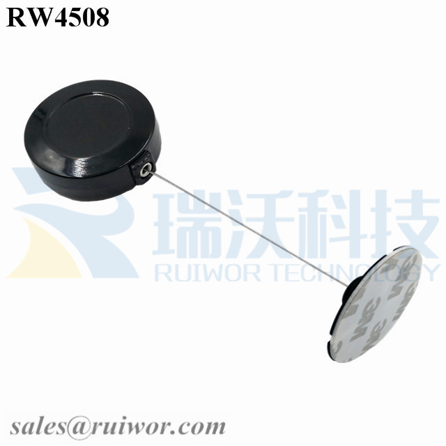 100% Original Factory Retractable Plant Pulley -
 RW4508 Round Display Pull Box Plus Dia 38mm Circular Sticky Flexible ABS Plate – Ruiwor