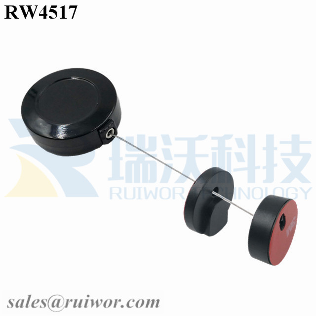 Low price for Key Bak Retractable Key Chain -
 RW4517 Round Display Pull Box Plus Magnetic Clasps Cable Holder – Ruiwor