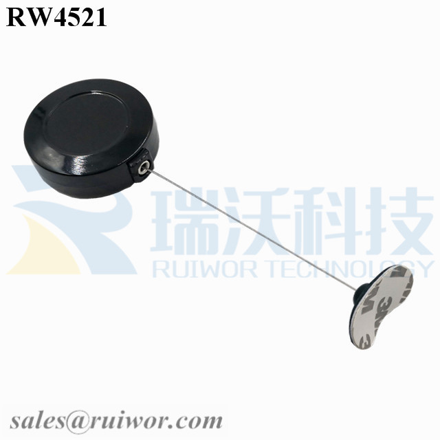 Good Quality Security Tether For Retail Displays -
 RW4521 Round Display Pull Box Plus 33x19MM Oval Sticky Flexible Rubber Tips – Ruiwor