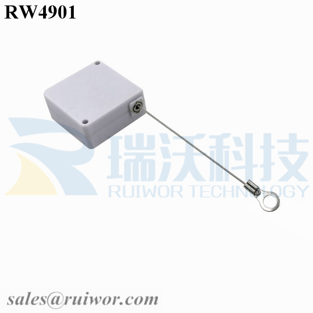 Factory Price For Retractable Wire Rope - RW4901 Square Ratcheting Retractable Tether Plus Pause Function with Ring Terminal Inner Hole 3mm 4mm 5mm for Option – Ruiwor