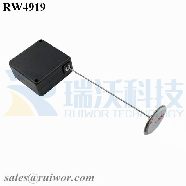 Manufactur standard Pull Box With Alarming Function -
 RW4919 Square Ratcheting Retractable Tether Plus Pause Function and Dia 22mm Circular Sticky metal Plate – Ruiwor