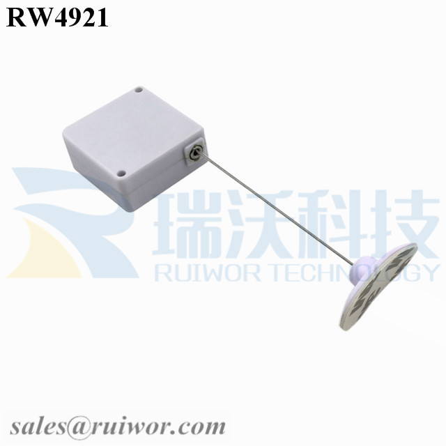 RW4921 Square Ratcheting Retractable Tether Plus Ratchet Function and 33x19MM Oval Sticky Flexible Rubber Tips