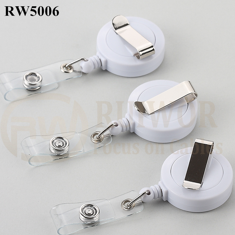 Wholesale Retractable Cable Reels -
 RW5006 ABS Material Badge Reel With Rotatable Base – Ruiwor