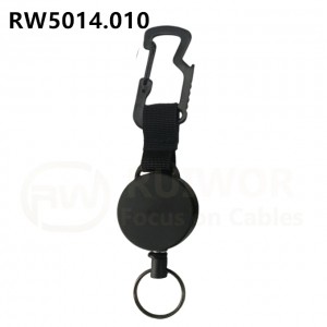 RUIWOR RW5014.010 Multifunctional Outdoor Carabiner with Retractable Steel Wire Quick-Lock Keychain, Bottle Opener & Hex Tool
