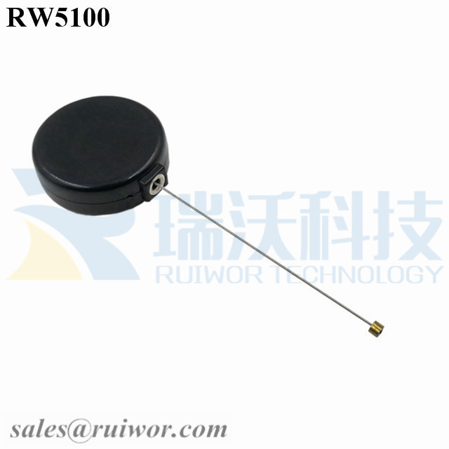 2020 Latest Design Retractable Badge Clip - RW5100 Round Mini Anti Lost Recoiler Work with Wire Connectors for Various Products Positioning Display – Ruiwor