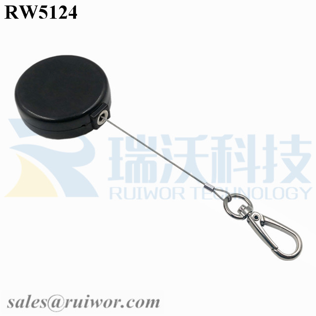 RW5124 Mini Retractor specifications (cable exit details, box size details)
