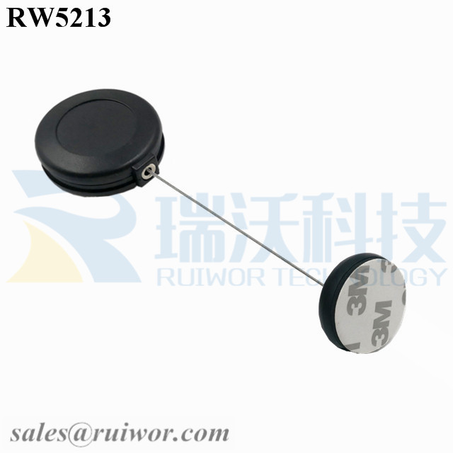 RW5213 Security Tether specifications (cable exit details, box size details)