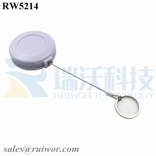 RW5214 Round Anti Theft Retractor Plus with Demountable Key Ring