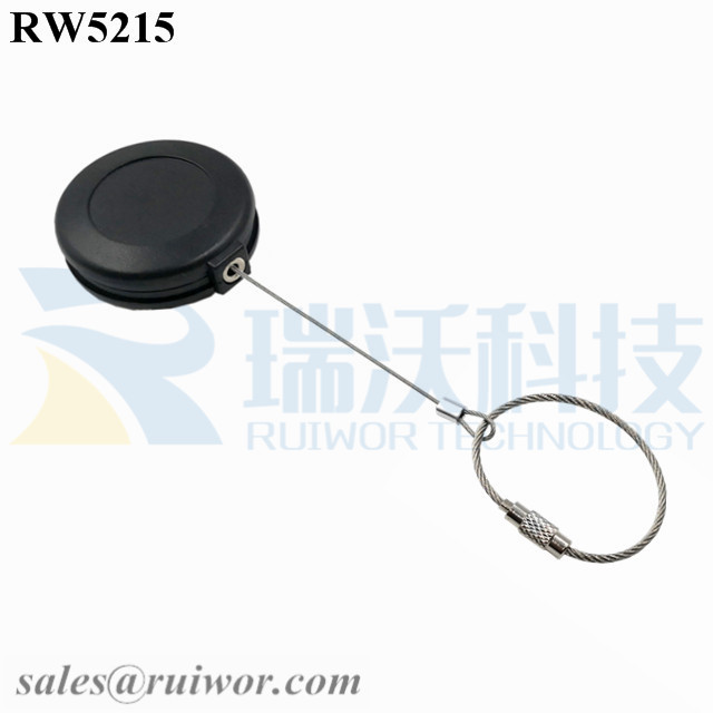 Manufacturer of Pull Box -
 RW5215 Round Anti Theft Retractor Plus Wire Rope Ring Catch – Ruiwor