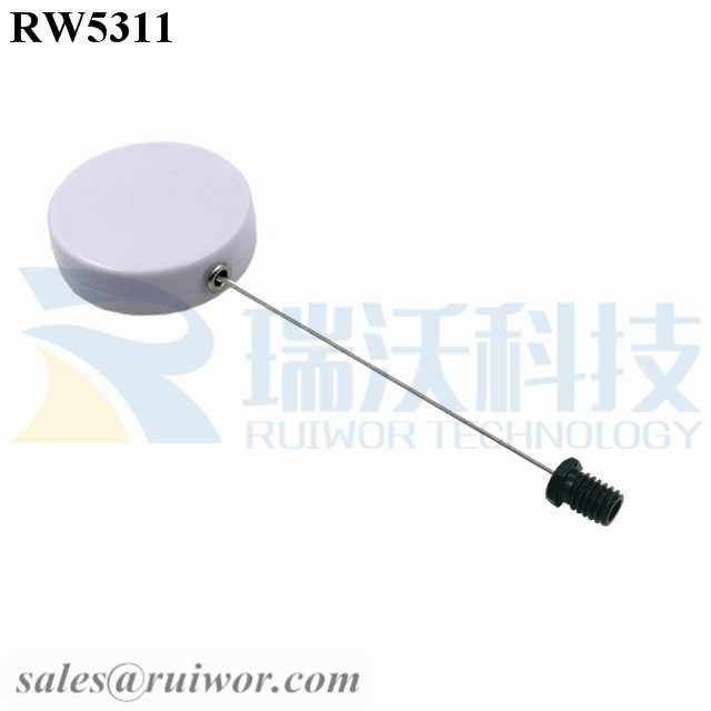 RW5311 Round Security Display Tether Plus M6x8MM /M8x8MM or Customized Flat Head Screw Cable End