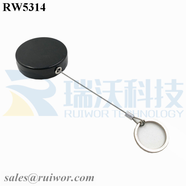 RW5314 Round Security Display Tether Plus with Demountable Key Ring