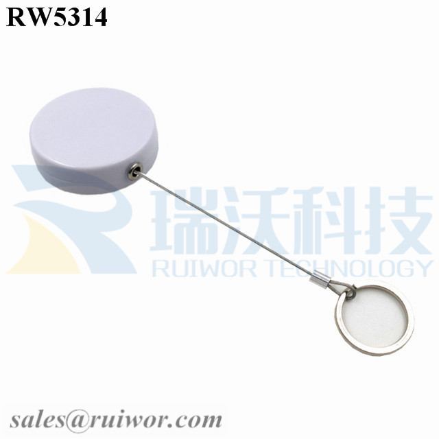 RW5314 Round Security Display Tether Plus with Demountable Key Ring