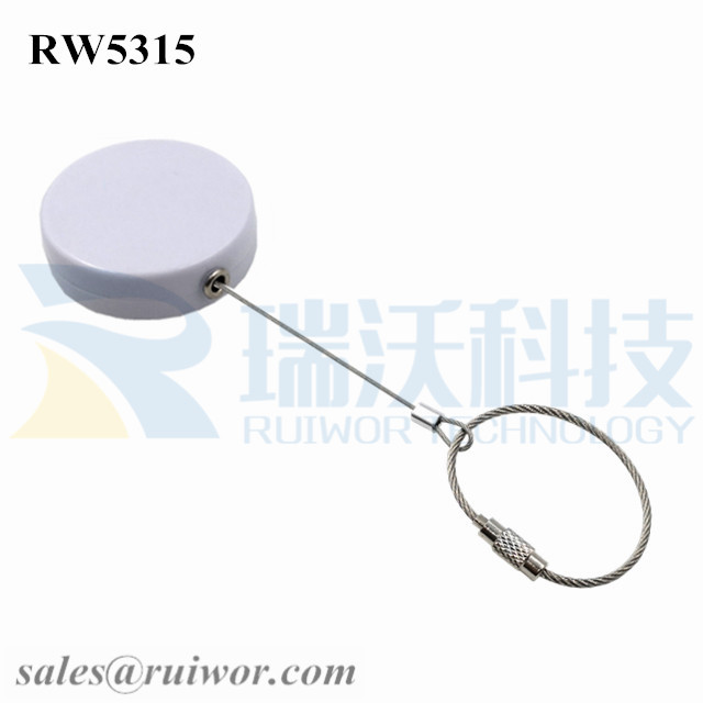 RW5315 Round Security Display Tether Plus Wire Rope Ring Catch