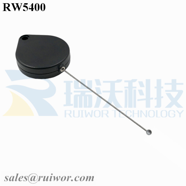RW5400 Retractable Extension Cord specifications (cable exit details, box size details)