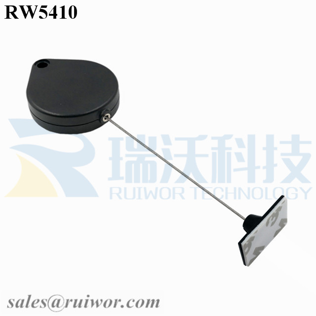 RW5410 Retractable Extension Cord specifications (cable exit details, box size details)