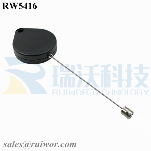 RW5416 Retractable Extension Cord specifications (cable exit details, box size details)