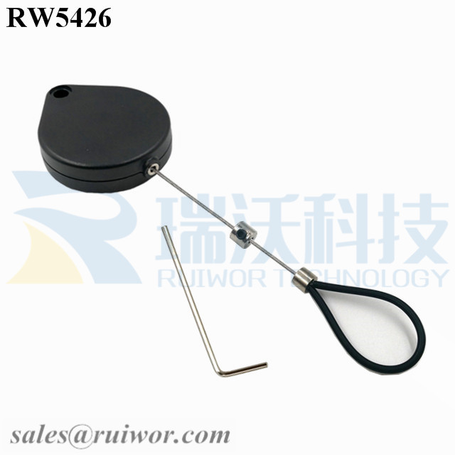RW5426 Retractable Extension Cord specifications (cable exit details, box size details)