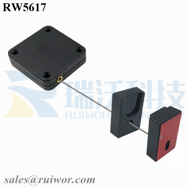 Professional China Security Tether -
 RW5617 Square Heavy Duty Retractable Cable Plus Magnetic Clasps Cable Holder – Ruiwor