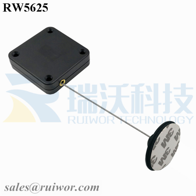 100% Original Factory Retractable Plant Pulley -
 RW5625 Square Heavy Duty Retractable Cable Plus Dia 38mm Circular Adhesive Plastic Plate – Ruiwor