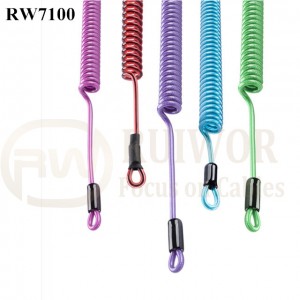 Manufacturer for Cord Retractor Mechanism -
 Retractable spring protection tool lanyards Safety Spring Coil Tool Rope – Ruiwor