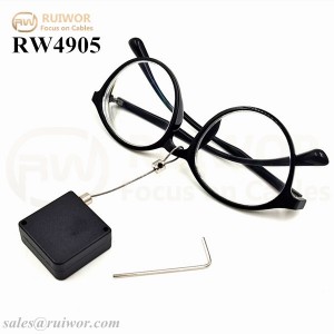 Renewable Design for Extendable Pull Box - RuiWor RW4905 Anti-theft Retractable Cable with Pause Function for Glasses Retail Security Display Holder – Ruiwor
