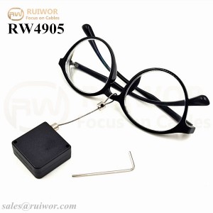 Chinese wholesale Heavy Duty Retractable Keychain -
 RuiWor RW4905 Anti-theft Retractable Cable with Pause Function for Glasses Retail Security Display Holder – Ruiwor