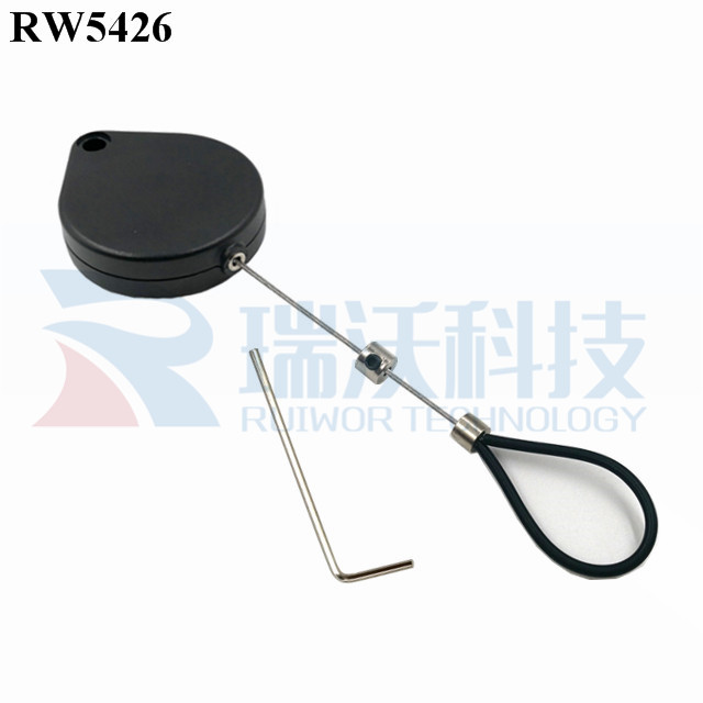 Hot sale Retractable Display Pull Box -
 RW5426 Heart-shaped Security Pull Box Plus Adjustable Stainless Steel Wire Loop Coated Silicone Hose – Ruiwor